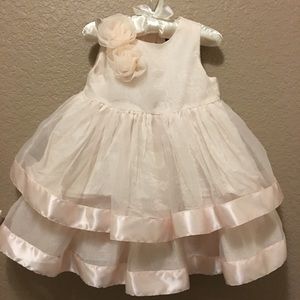 Janie & Jack Pale Pink Ruffled Formal Dress 12-18M
